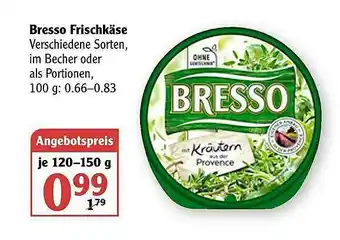 Globus Bresso Frischkäse Angebot