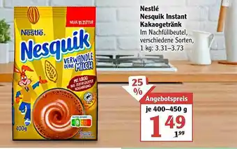 Globus Nestlé Nesquick Instant Kakaogetränk Angebot