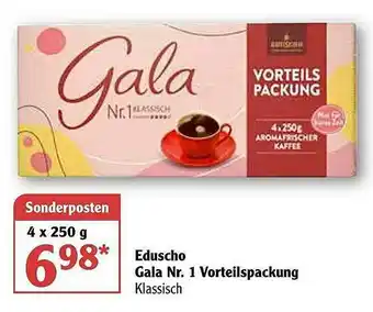 Globus Eduscho Gala Nr.1 Vorteilspackung Angebot