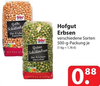 Famila Nord Ost Hofgut Erbsen 500 g Packung Angebot