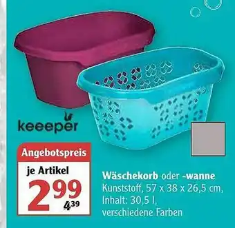 Globus Keeeper Wäschekorb Oder Wanne Angebot