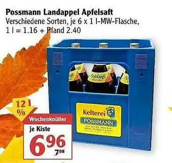 Globus Possmann Landappel Apfelsaft Angebot