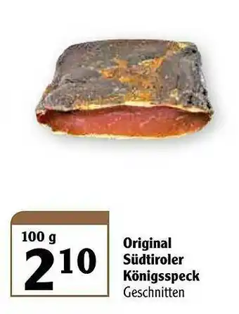 Globus Original Südtiroler Königsspeck Angebot