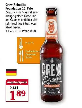 Globus Crew Rebublic Foundation 11 Pale Angebot