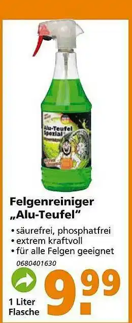 Globus Baumarkt Felgenreiniger „alu-teufel” Angebot