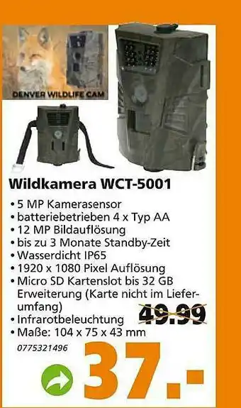 Globus Baumarkt Wildkamera Wct-5001 Angebot