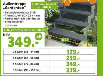 Globus Baumarkt Außentreppe „gardentop” Angebot