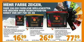 Globus Baumarkt Alpina Color Buntlack, Innenfarbe Oder Fassadenfarbe Angebot