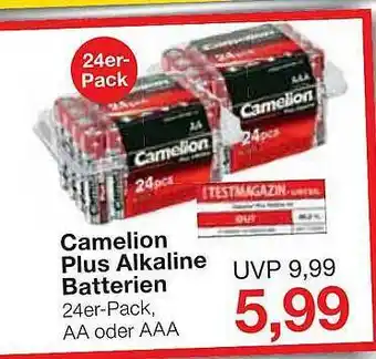 Jawoll Camelion Plus Alkaline Batterien Angebot