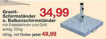 Jawoll Granit-schirmständer O. Balkonschirmständer Angebot