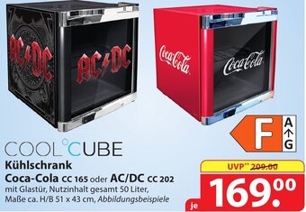 Famila Nord Ost COOL CUBE Kühlschrank Coca-Cola CC 165 oder AC/DC CC 202 Angebot