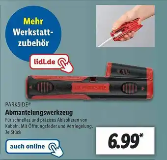 Lidl Parkside Abmantelungswerkzeug Angebot