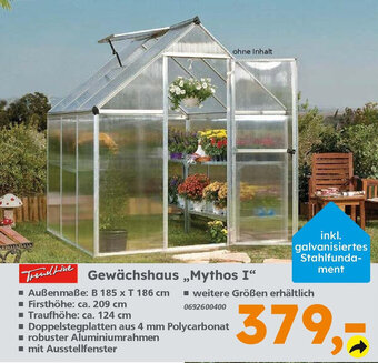 Globus Baumarkt TrendLine Gewächshaus „Mythos I" Angebot