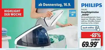 Lidl Philips Dampfbügelstation ,,hi5918 Angebot