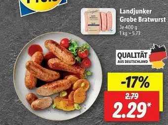 Lidl Landjunker Grobe Bratwurst Angebot