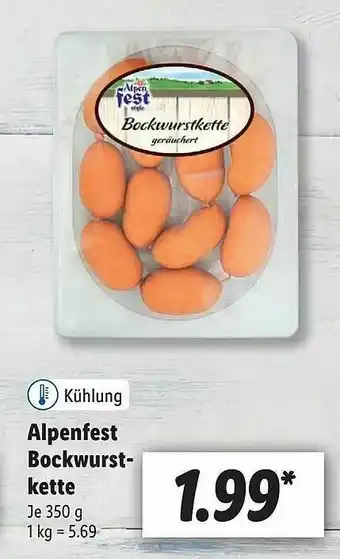 Lidl Alpenfest Bockwurstkette Angebot