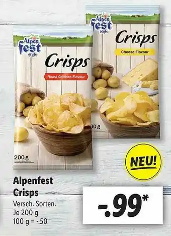 Lidl Alpenfest Crisps Angebot