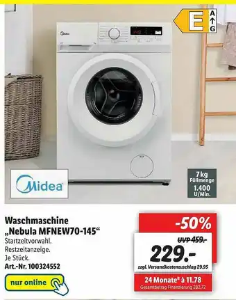 Lidl Midea Waschmaschine „nebula Mfnew70-145” Angebot