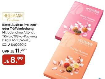 Galeria HEILEMANN Confiserie Beste Auslese Pralinen-oder Trüffelmischung 195/198 g Packung Angebot