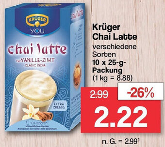 Famila Nord West Krüger Chai Latte 10x25 g Packung Angebot