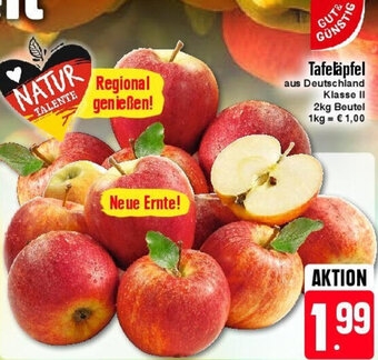 Edeka GUT& GÜNSTIG Tafeläpfel 2 kg Beutel Angebot