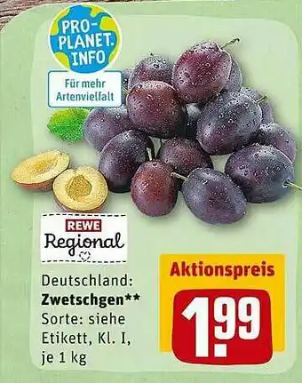 REWE Deutschland Zwetschgen Angebot