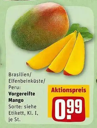 REWE Vorgereifte Mango Angebot