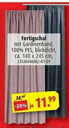 ROLLER Fertigschal Angebot