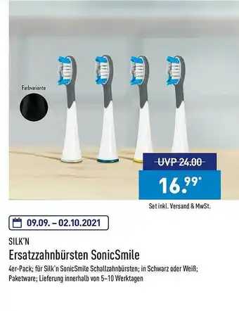 Aldi Nord Silk'n Ersatzzahnbürsten Sonicsmile Angebot