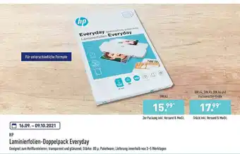 Aldi Nord Hp Laminierfolien-doppelpack Everyday Angebot