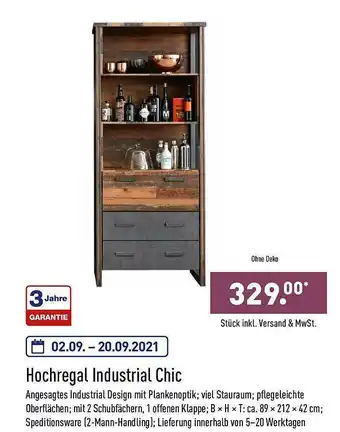 Aldi Nord Hochregal Industrial Chic Angebot