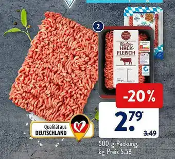 Aldi Süd Rinderhack-fleisch Angebot