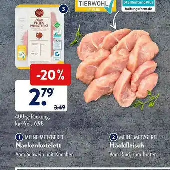 Aldi Süd Meine Metzgerei Nackenkotelett Oder Hackfleisch Angebot