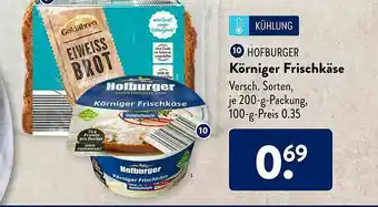 Aldi Süd Hofburger Körniger Frischkäse Angebot