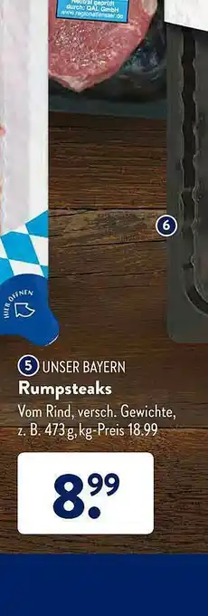 Aldi Süd Unser Bayern Rumpsteaks Angebot