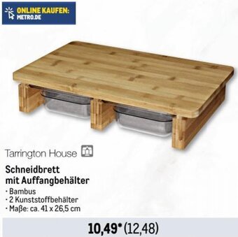 METRO Tarrington House Schneidbrett mit Auffangbehälter Angebot