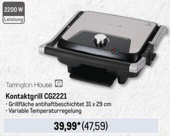 METRO Tarrington House Kontaktgrill CG2221 Angebot