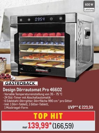 METRO GASTROBACK Design Dörrautomat Pro 46602 Angebot