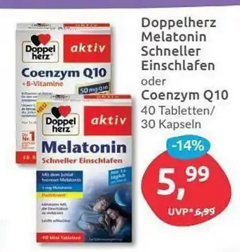 Budni Doppelherz Melatonin Schneller Einschlafen Oder Coenzym Q10 Angebot