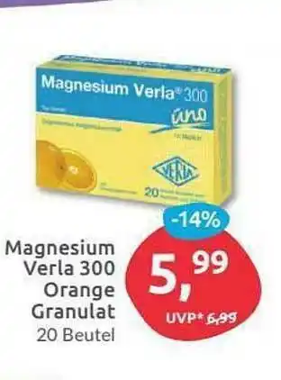 Budni Magnesium Verla 300 Orange Granulat Angebot