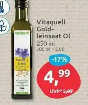 Budni Vitaquell Gold-leinsaat öl Angebot