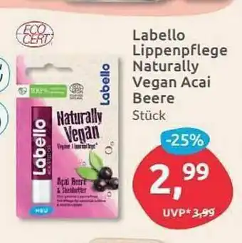 Budni Labello Lippenpflege Naturally Vegan Acai Beere Angebot