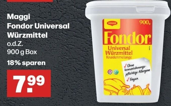 Maggi Fondor Universal Würzmittel 900 g Box Angebot bei Handelshof