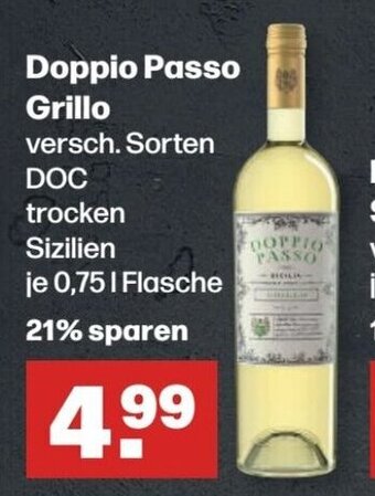 Handelshof Doppio Passo Grillo 0,75 l Flasche Angebot