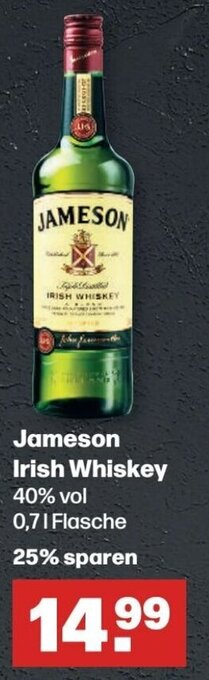 Handelshof Jameson Irish Whiskey 0,7 l Flasche Angebot