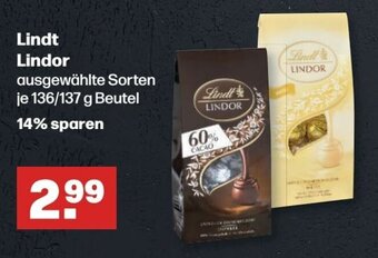 Handelshof Lindt Lindor 136/137 g Beutel Angebot