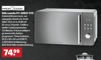 Handelshof PROFI COOK Mikrowelle PC-MWG 1175 Angebot