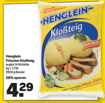 Handelshof Henglein Frischer Kloßteig 2500 g Beutel Angebot