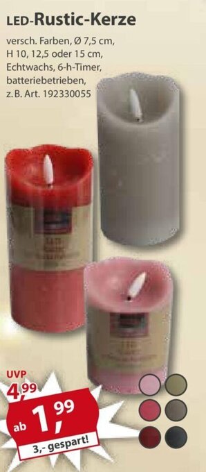 Sonderpreis Baumarkt LED-Rustic-Kerze Angebot