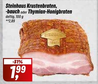 Simmel Steinhaus Krustenbraten, -bauch oder Thymian-Honigbraten deftig, 100 g Angebot